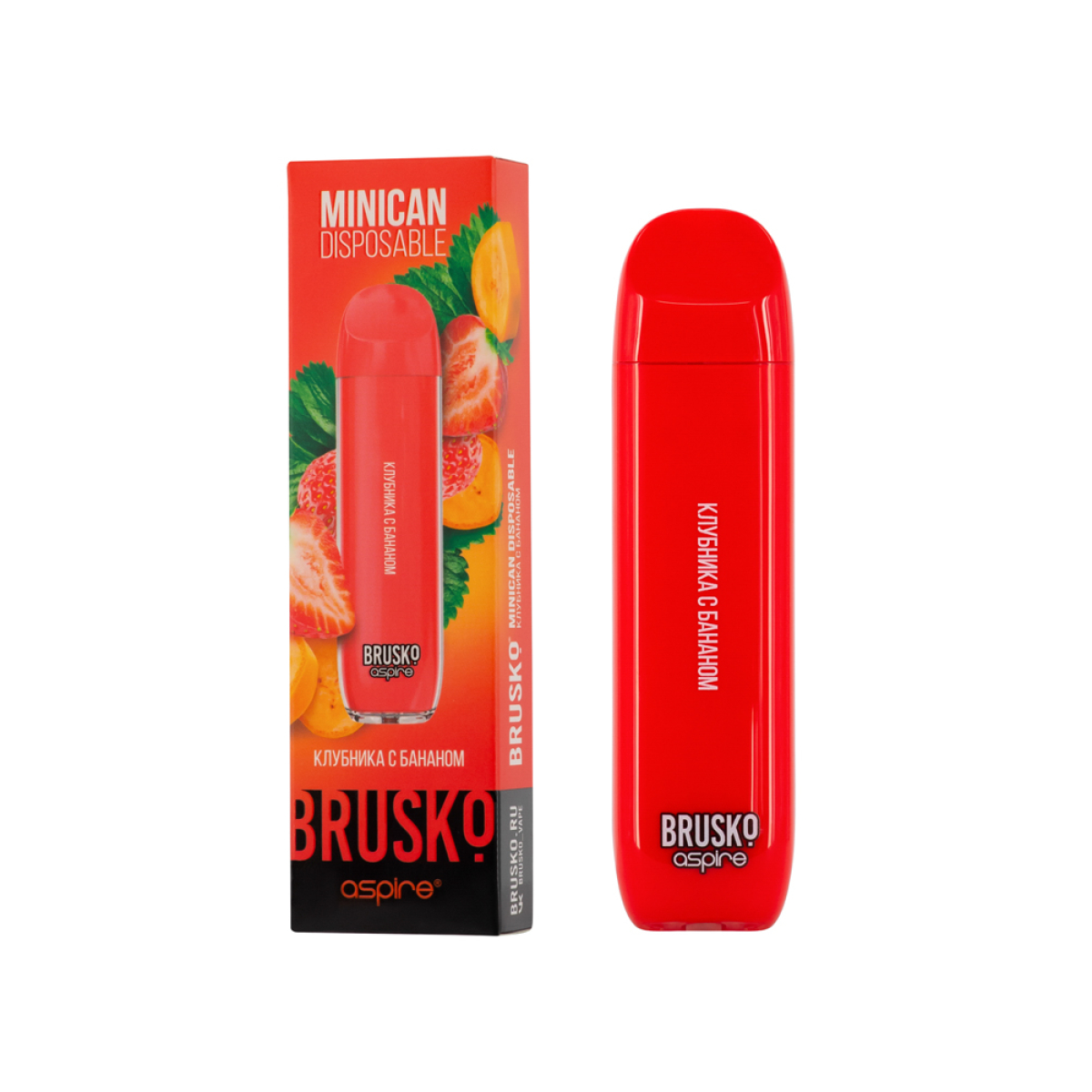 Электронка Brusko Minican Клубника С Бананом (1500 Затяжек)