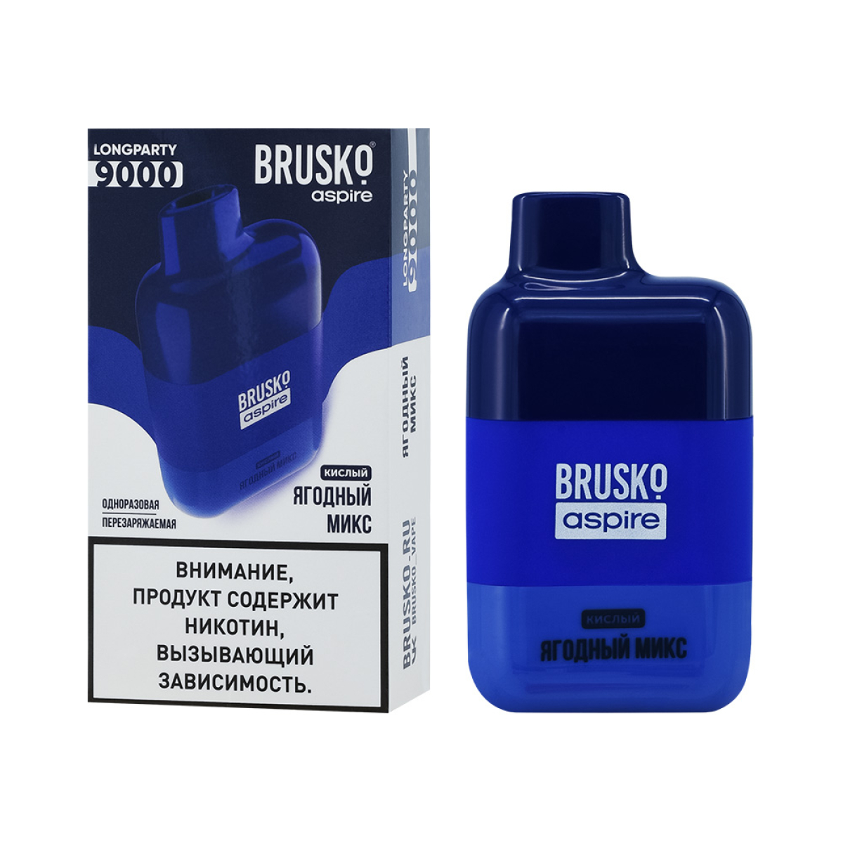 Электронка Brusko Longparty Ягодный Микс (9000 Затяжек)