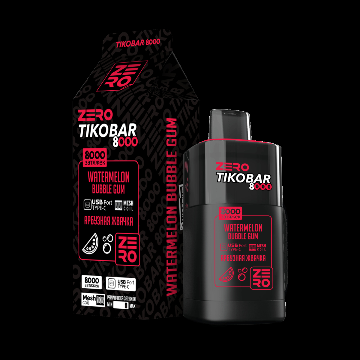 Электронка Tikobar Zero Арбузная Жвачка 8000 Затяжек