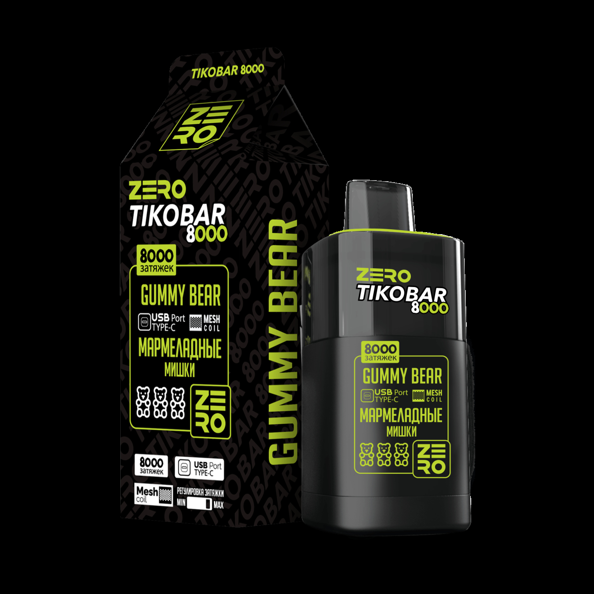 Электронка Tikobar Zero Мармеладные Мишки 8000 Затяжек