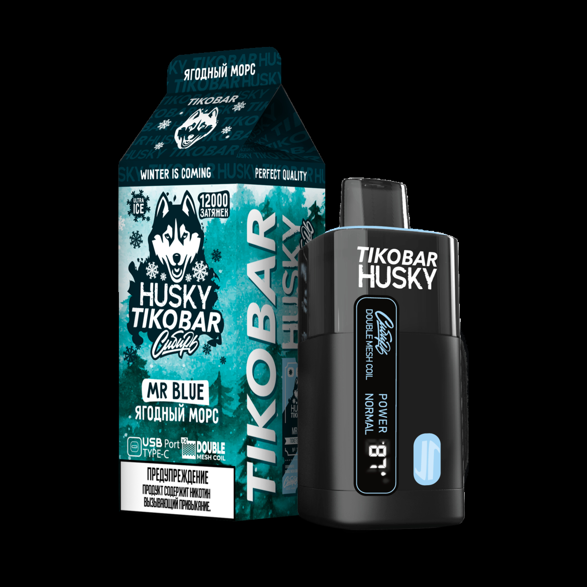 Электронка Tikobar Husky Сибирь Ягодный Морс 12000 Затяжек