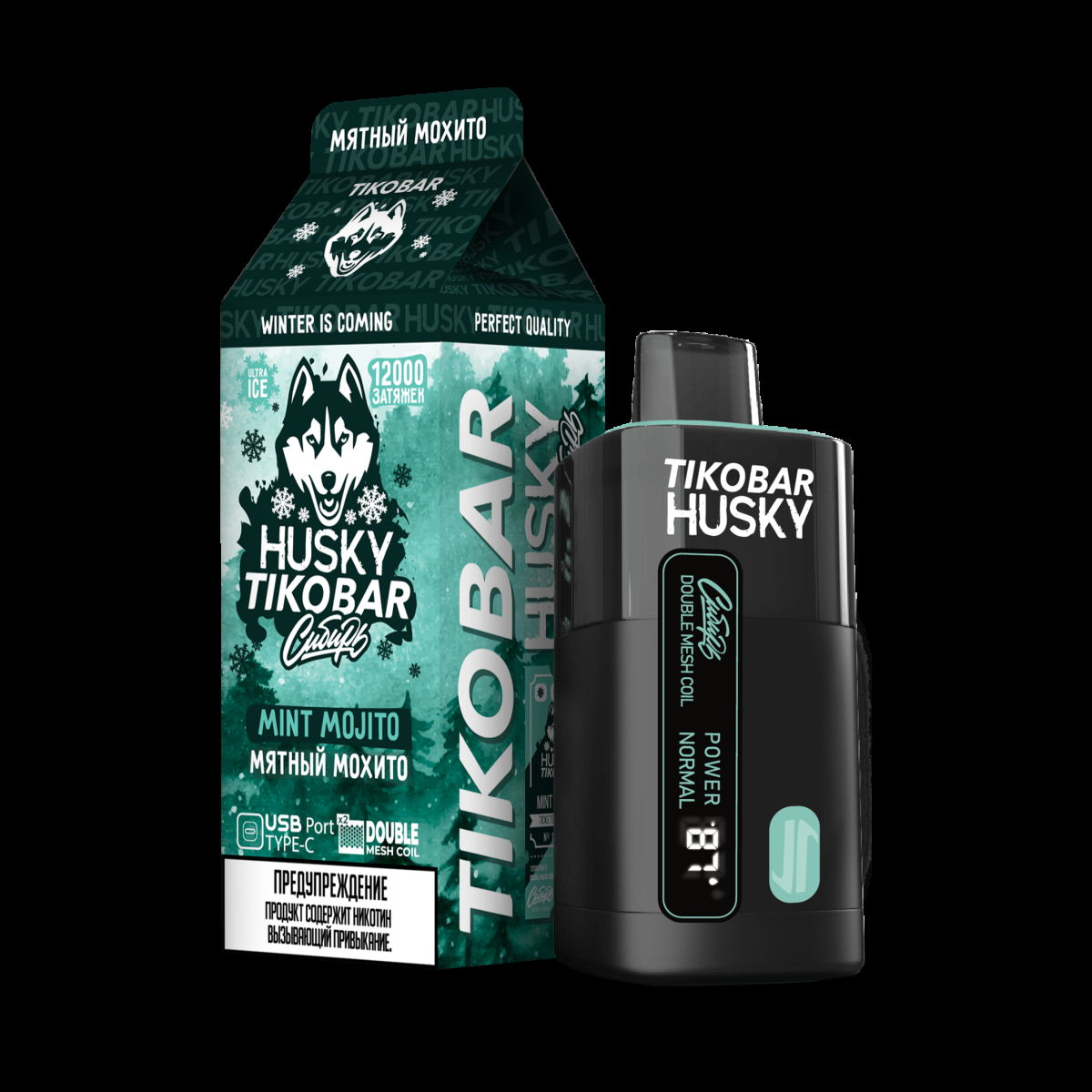 Электронка Tikobar Husky Сибирь Мятный Мохито 12000 Затяжек
