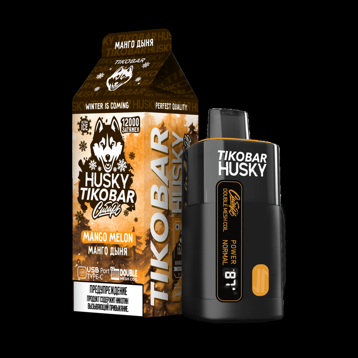 Электронка Tikobar Husky Сибирь Манго Дыня 12000 Затяжек