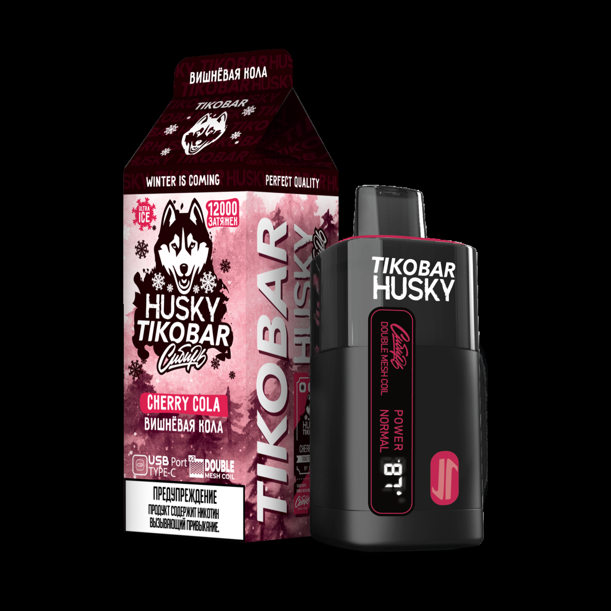 Электронка Tikobar Husky Сибирь Вишневая Кола 12000 Затяжек