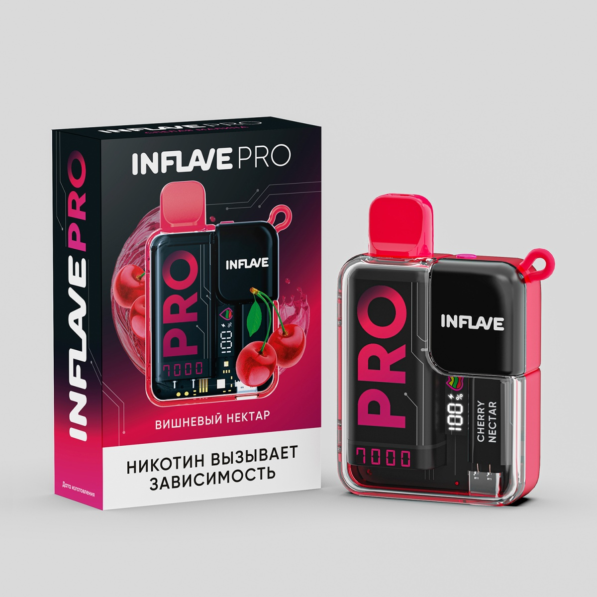 Электронка Inflave Pro Вишнёвый Нектар (7000 Затяжек)