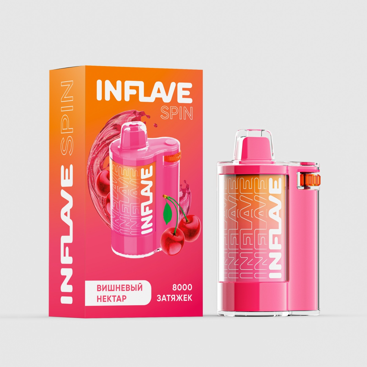 Электронка Inflave Spin Вишнёвый Нектар (8000 Затяжек)