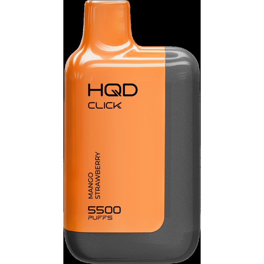 POD-система Hqd Click Устройство + Картридж Манго Клубника (5500 Затяжек)