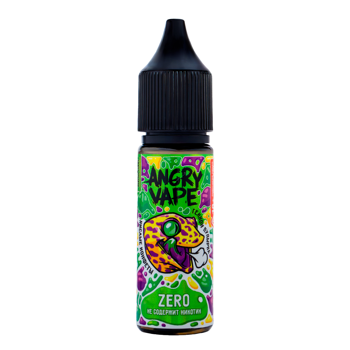 Жидкость Angry Vape Zero Геккон Пупырка 30 Мл