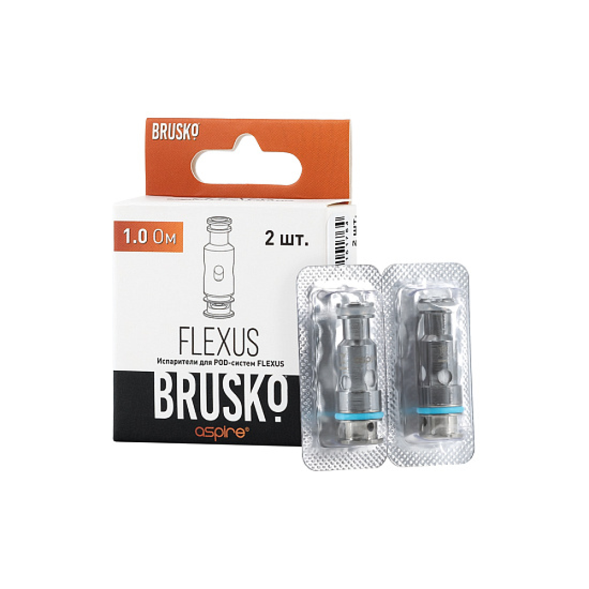 Испаритель Brusko Flexus Af Mesh Coil, 1.0 Ом, Упак. 2 Шт