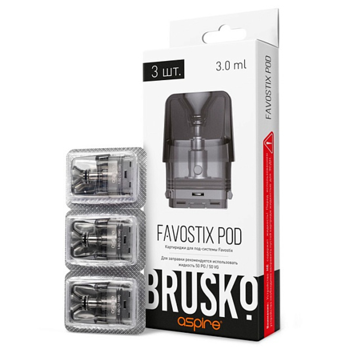 Сменный Картридж Brusko Favostix 0.6 Ом, Упак. 3 Шт