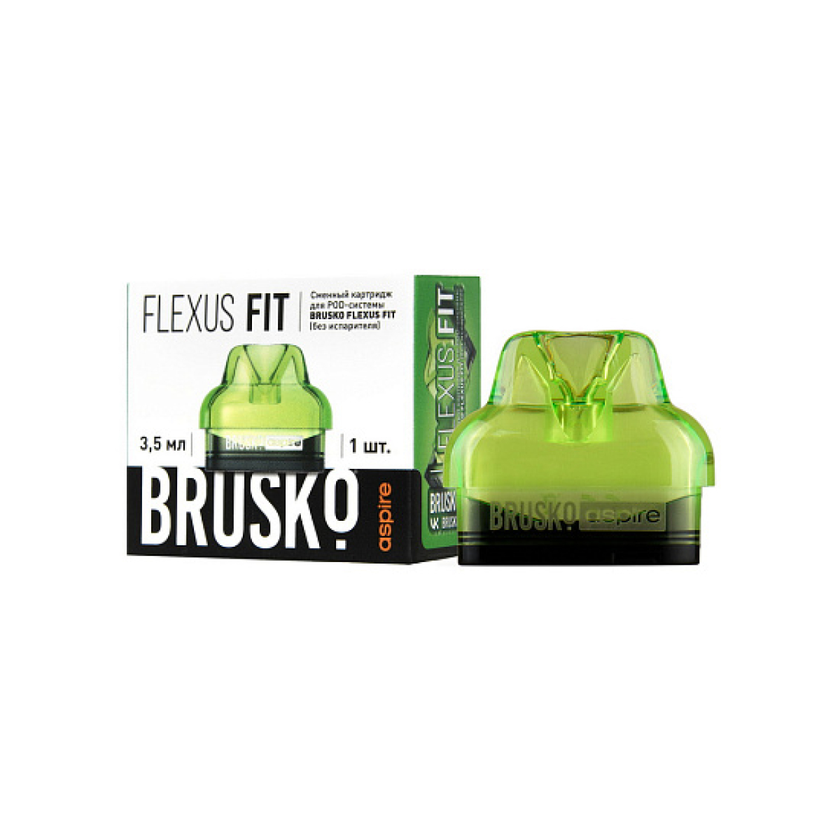 Сменный Картридж Brusko Flexus Fit (Зеленый) 3,5 Мл, Упак. 1 Шт