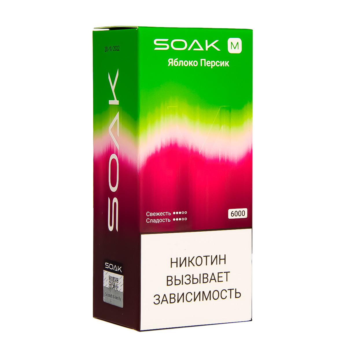 ЭСДН SOAK M Apple Peach Bonbon 6000 тяг