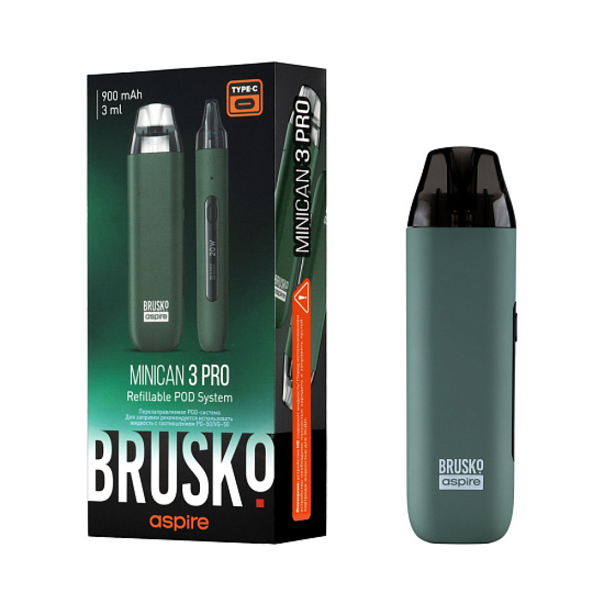 POD-система Brusko Minican 3 Pro зеленый