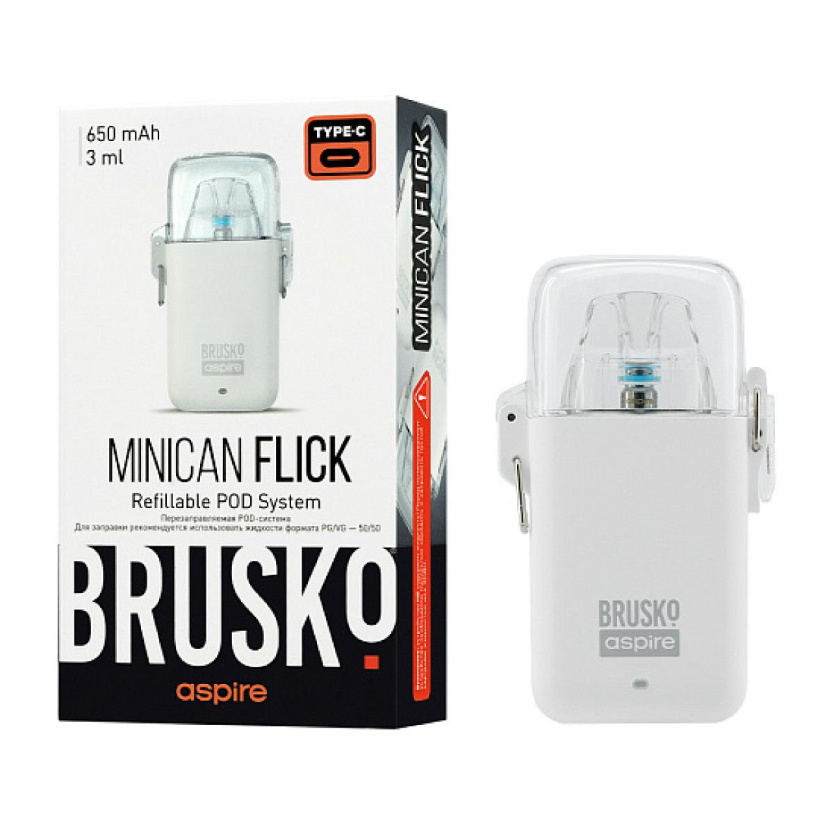 POD-система Brusko Minican Flick Белый