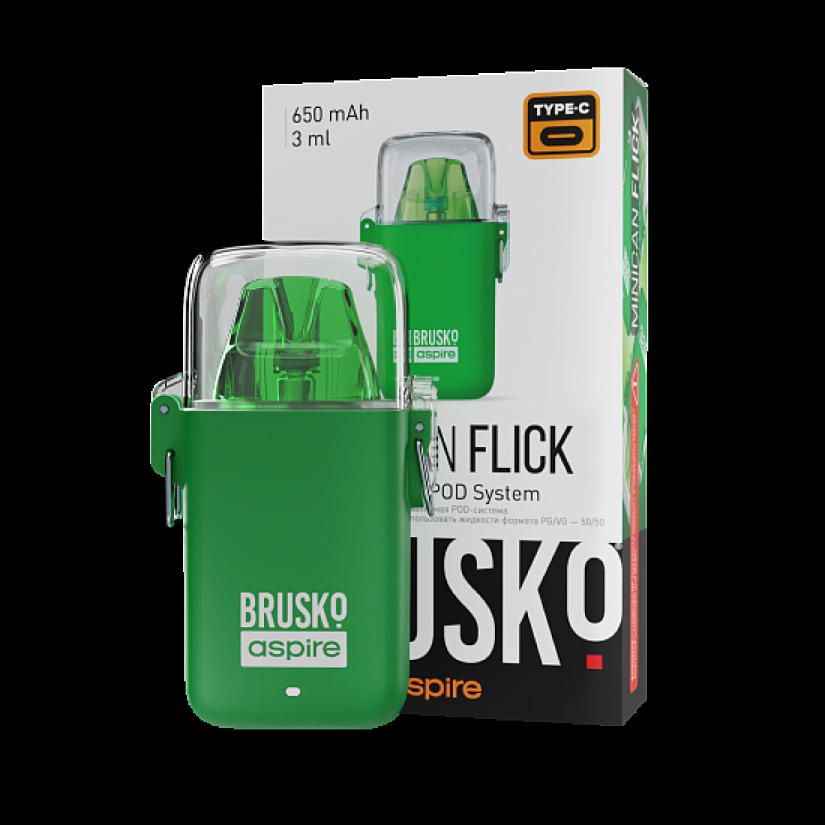 POD-система Brusko Minican Flick Зелёный