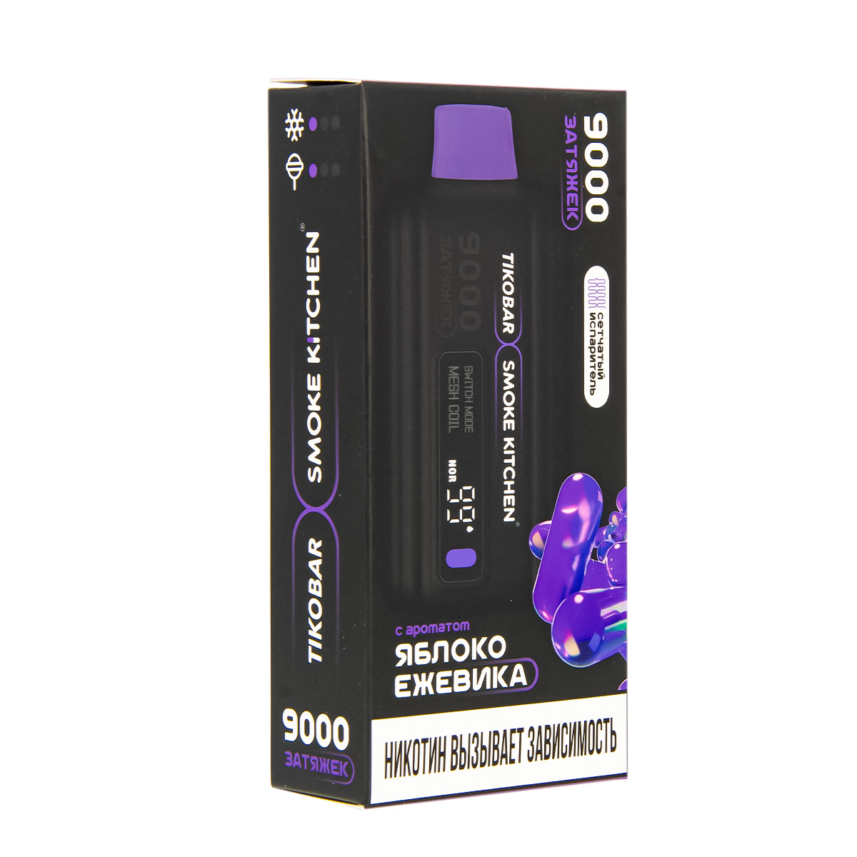 Электронка Tikobar X Smoke Kitchen Solo Яблоко Ежевика 9000 тяг
