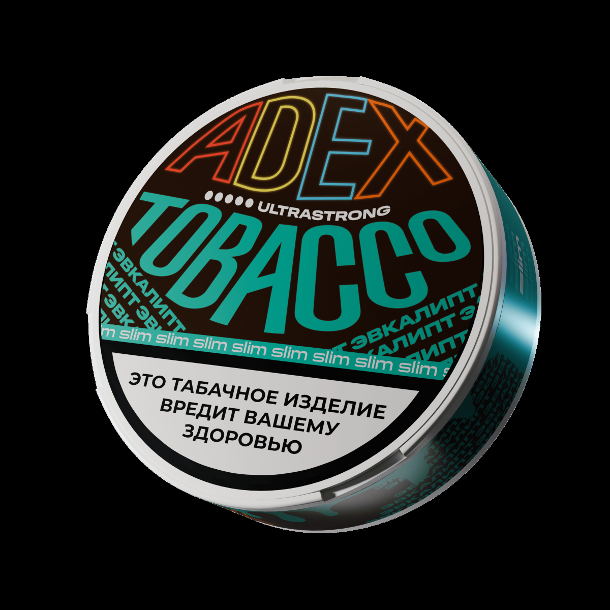 Жевательный табак ADEX Ultrastrong Slim Эвкалипт 9 грамм