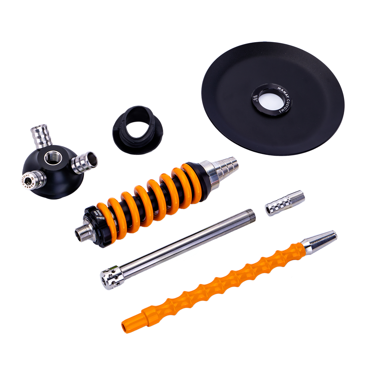 Кальян Mamay Customs Coilover Micro Чёрно Оранжевый
