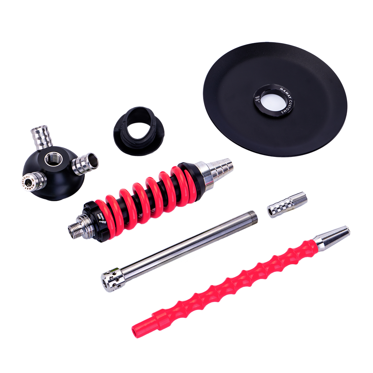 Кальян Mamay Customs Coilover Micro Чёрно Розовый
