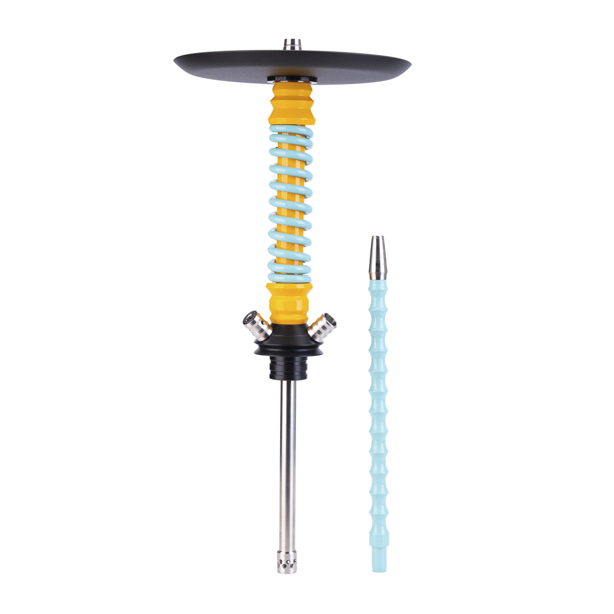 Кальян Mamay Customs Coilovers Mini Жёлто Мятный Грав. Котофаки