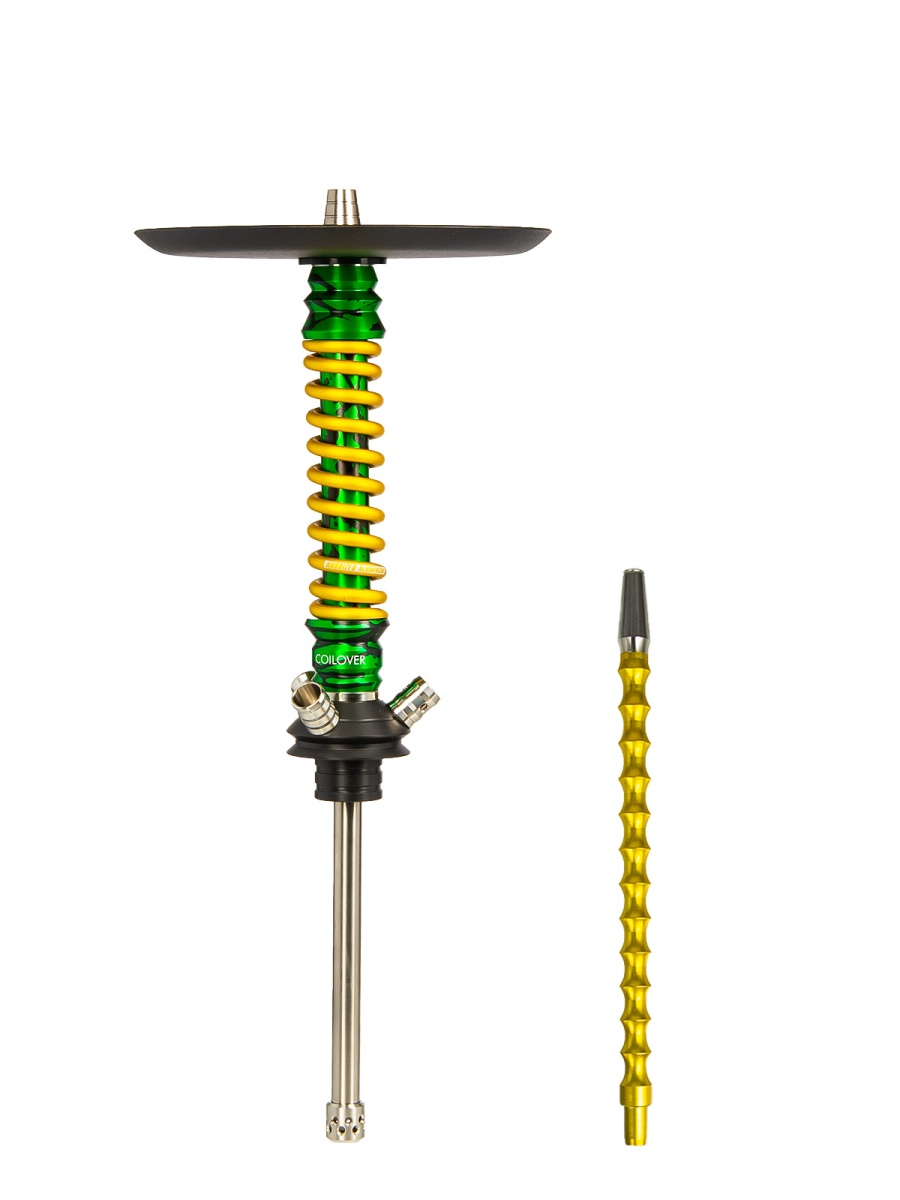 Кальян Mamay Customs Coilovers Mini Зелёный Сплеш Золотой