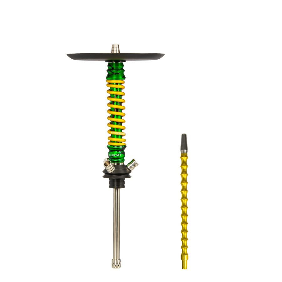 Кальян Mamay Customs Coilovers Mini Зелёный Сплеш Золотой