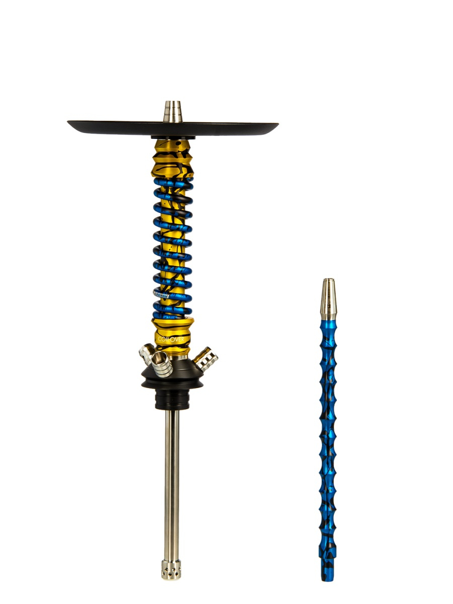 Кальян Mamay Customs Coilovers Mini Синий Сплеш Золотой Сплеш
