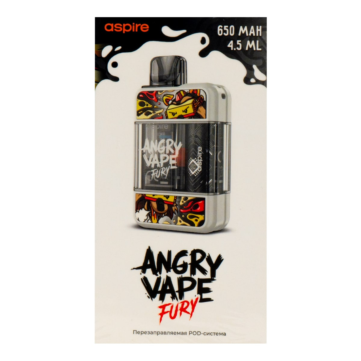 POD-система Brusko Angry Vape Fury 650 Mah Белый