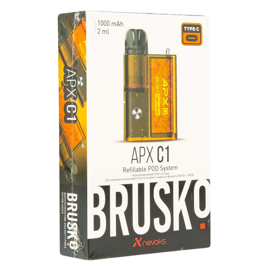POD-система Brusko Apx C1 Жёлтый Клён
