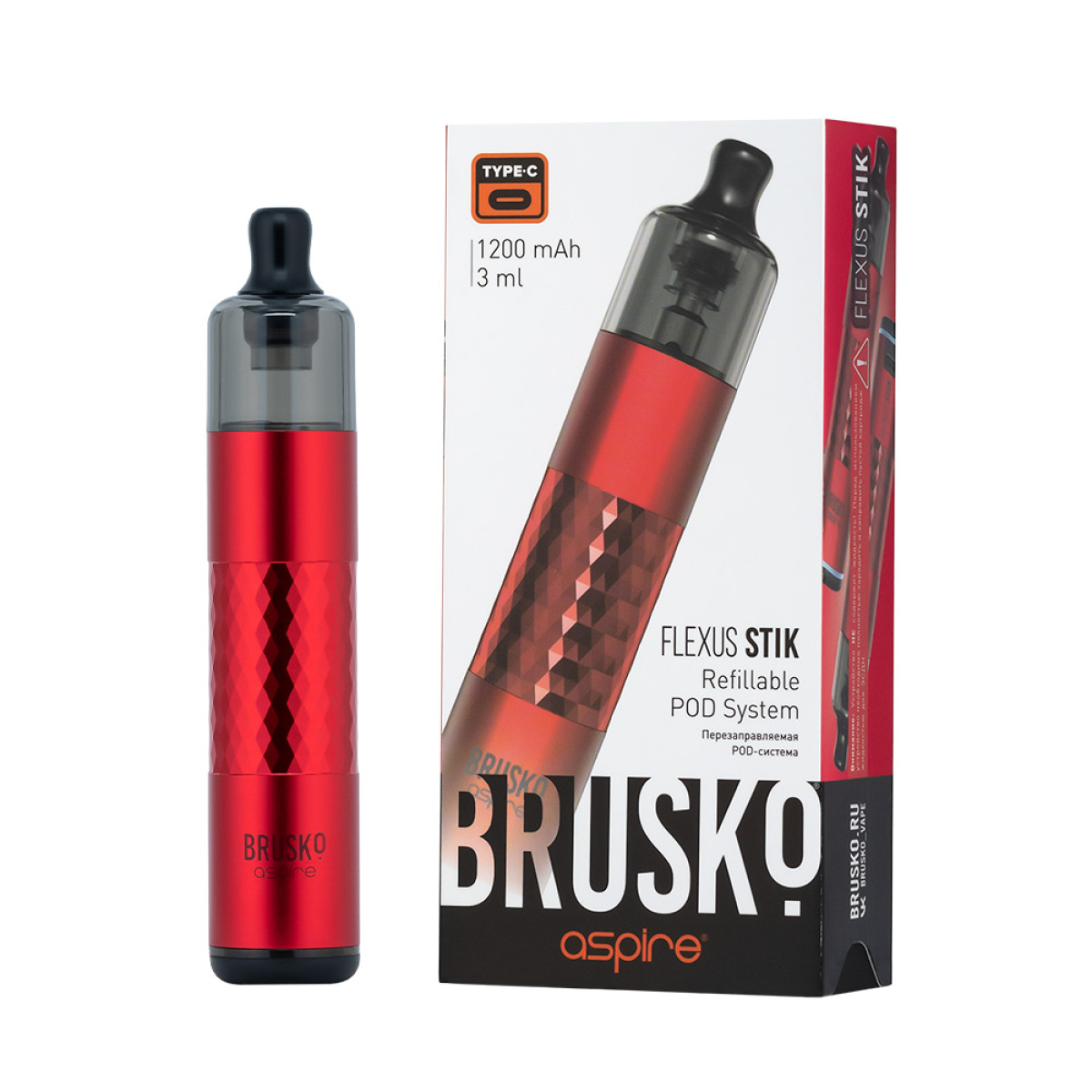 POD-система Brusko Flexus Stik Красный