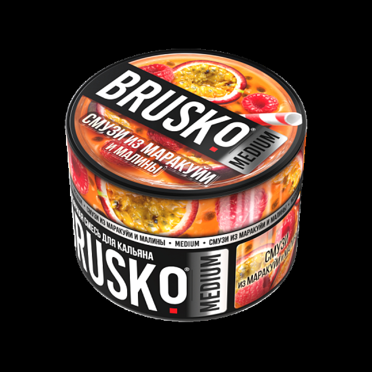 Бестабачная смесь Brusko Смузи Из Маракуйи И Малины Medium 50 грамм