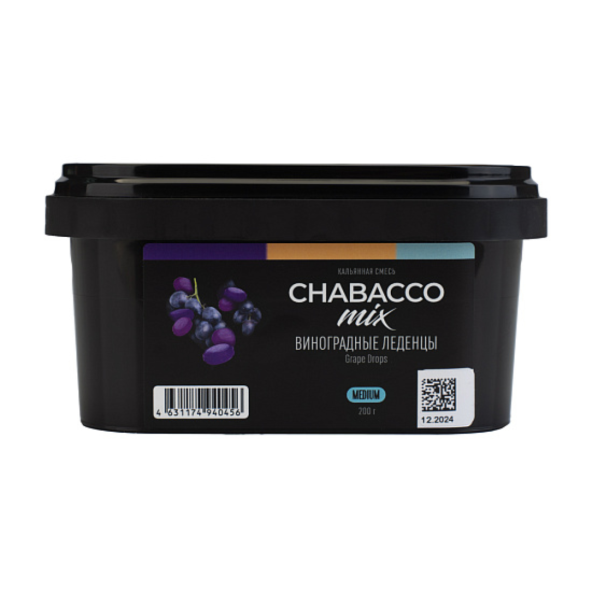 Бестабачная смесь Chabacco Mix Grape Drops Виноградные Леденцы  Medium 200 грамм