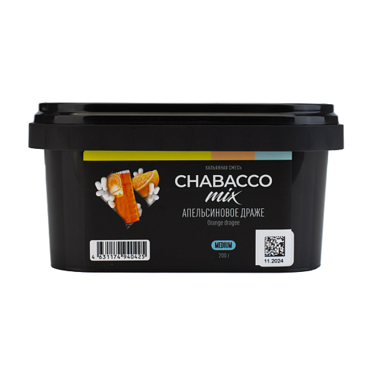 Бестабачная смесь Chabacco Mix Orange Dragee Апельсиновое Драже  Medium 200 грамм