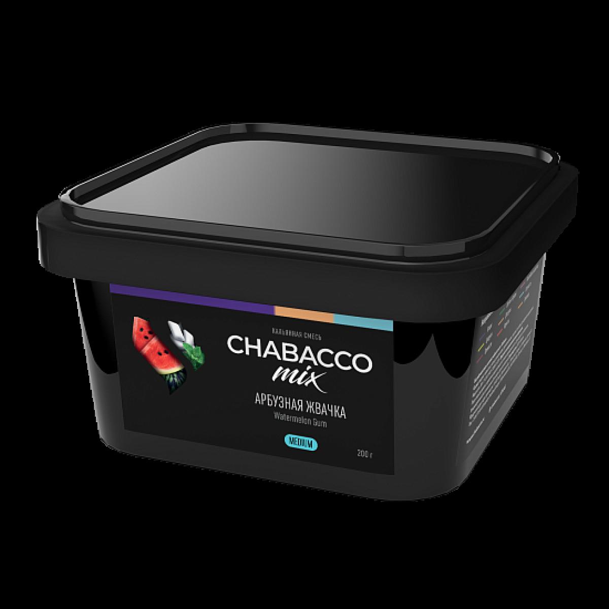Бестабачная смесь Chabacco Mix Watermelon Gum Арбузная Жвачка  Medium 200 грамм