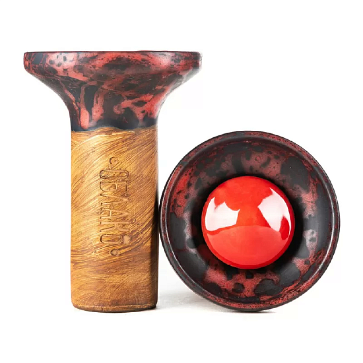 Чаша Облако Flow Red On Black Red Marble