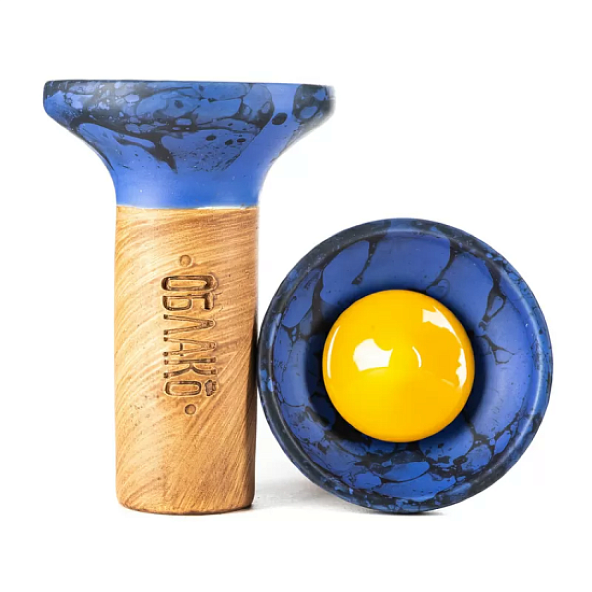 Чаша Облако Flow Yellow On Blue Black Marble