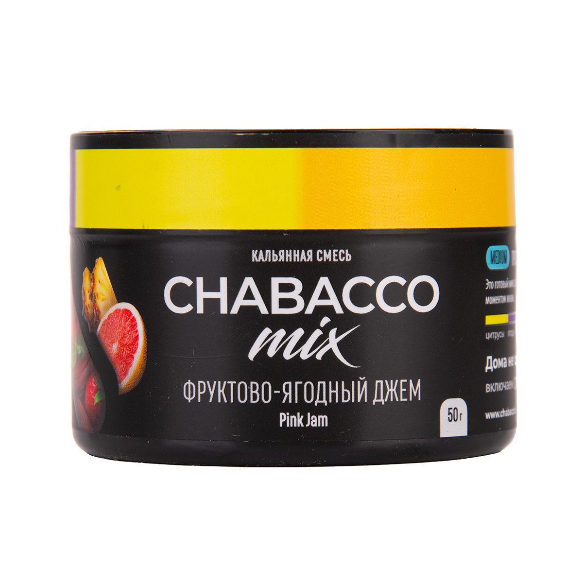Бестабачная смесь Chabacco Mix Medium Pink Jam 40 грамм