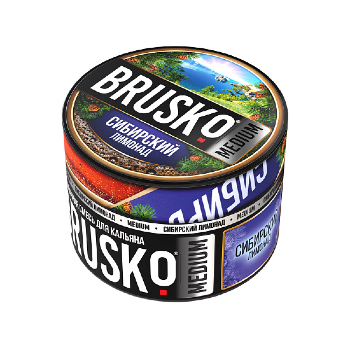 Бестабачная смесь Brusko Zero Сибирский Лимонад 50 грамм