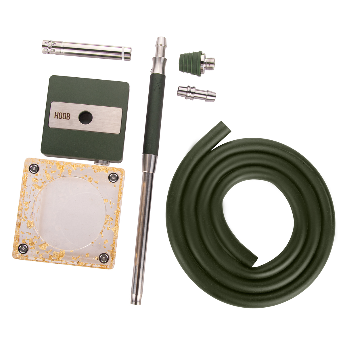 Кальян Hoob Subatom British Racing Green X Ss | Cube Mini Gold