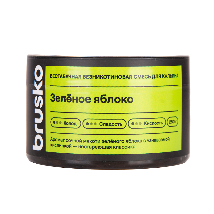 Бестабачная смесь Brusko Зелёное Яблоко 250 грамм