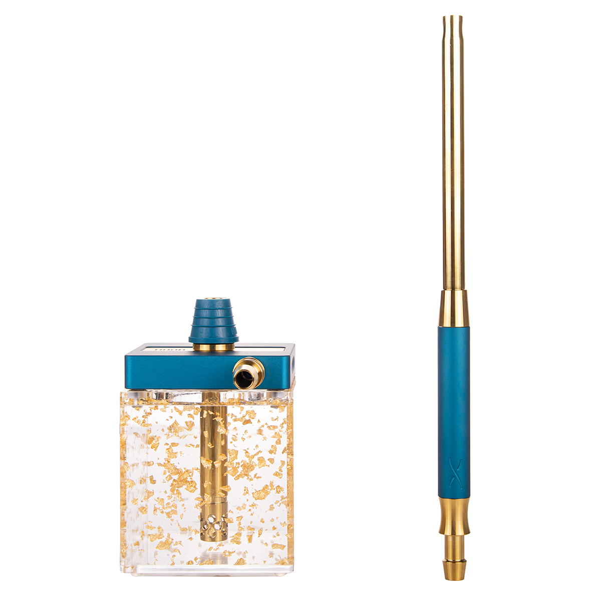 Кальян Hoob Subatom Marine Blue X Gold | Cube Mini Gold