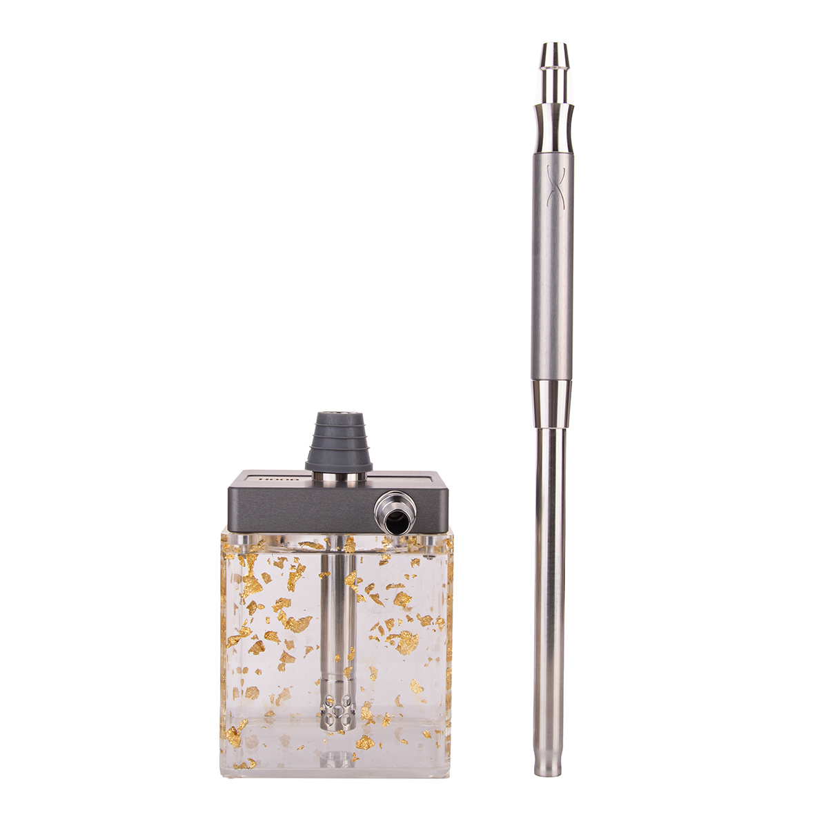 Кальян Hoob Subatom Space Grey X Ss | Cube Mini Gold