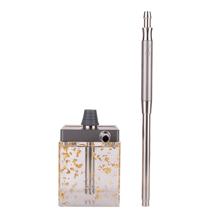 Кальян Hoob Subatom Space Grey X Ss | Cube Mini Gold