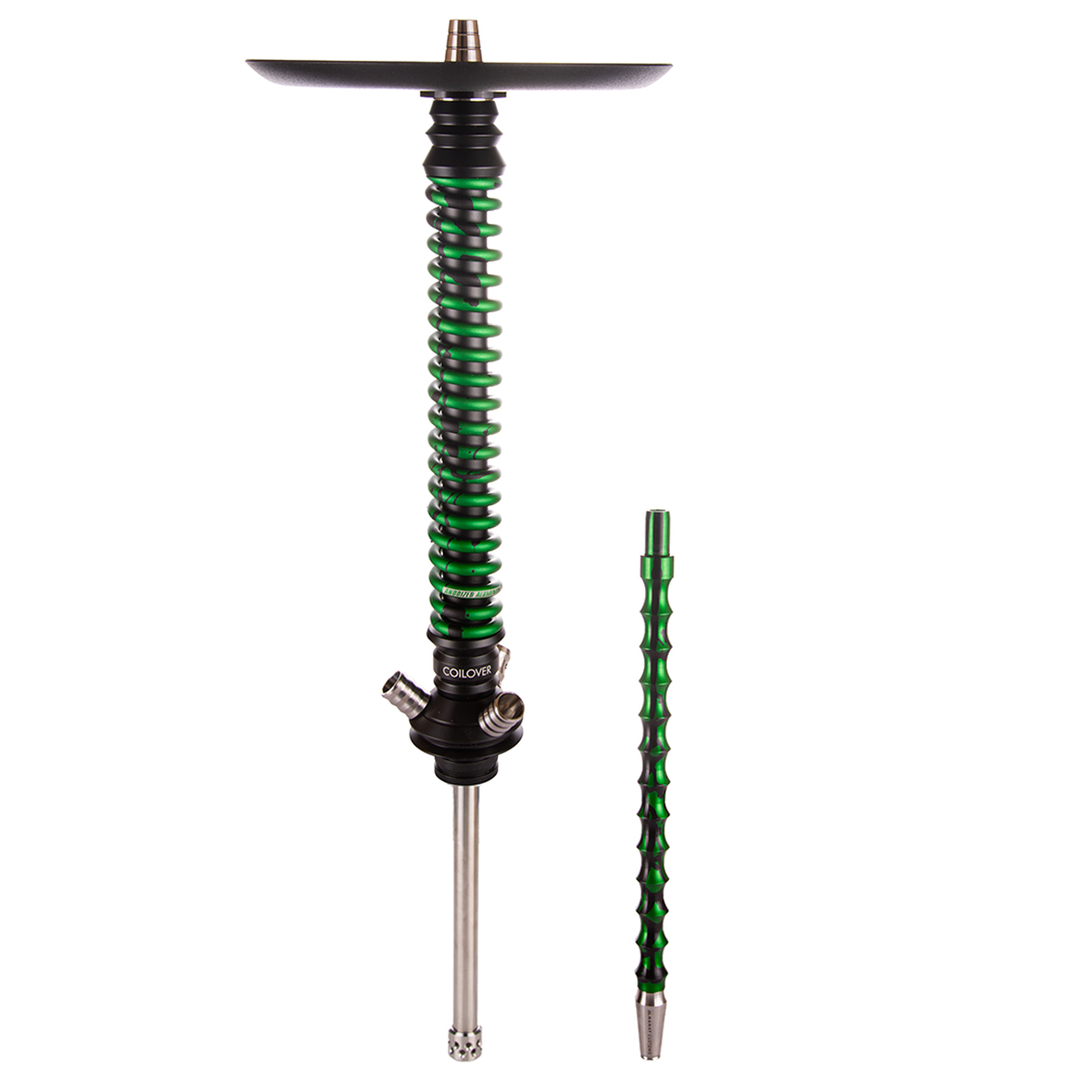 Кальян Mamay Customs Coilover Большой  Черный Зелёный Сплеш