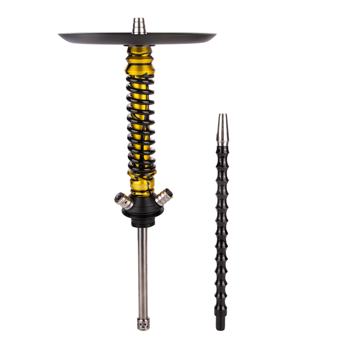 Кальян Mamay Customs Coilover Mini  Золотой Сплеш Чёрный