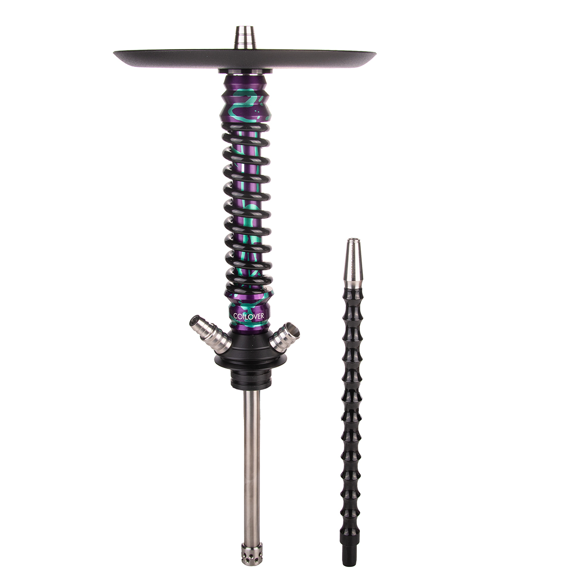 Кальян Mamay Customs Coilover Mini  Фиолетово Бирюзовый Сплеш Чёрный