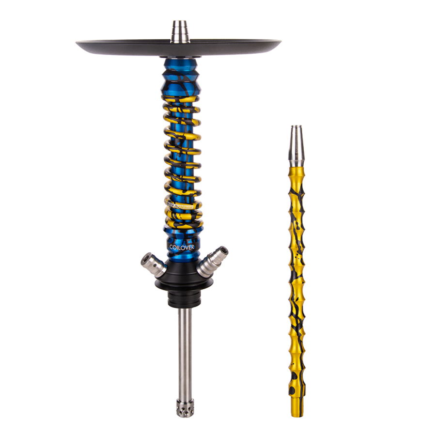 Кальян Mamay Customs Coilover Mini   Синий Сплеш Золотой Сплеш