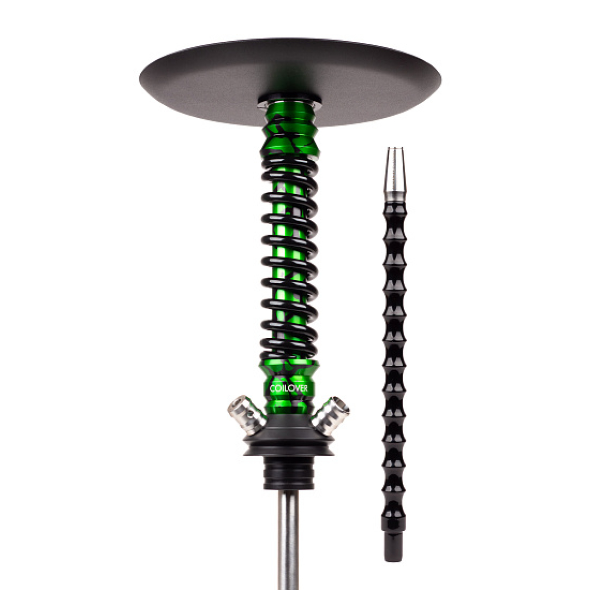 Кальян Mamay Customs Coilovers Mini Anod Green Splash Черный Глянец