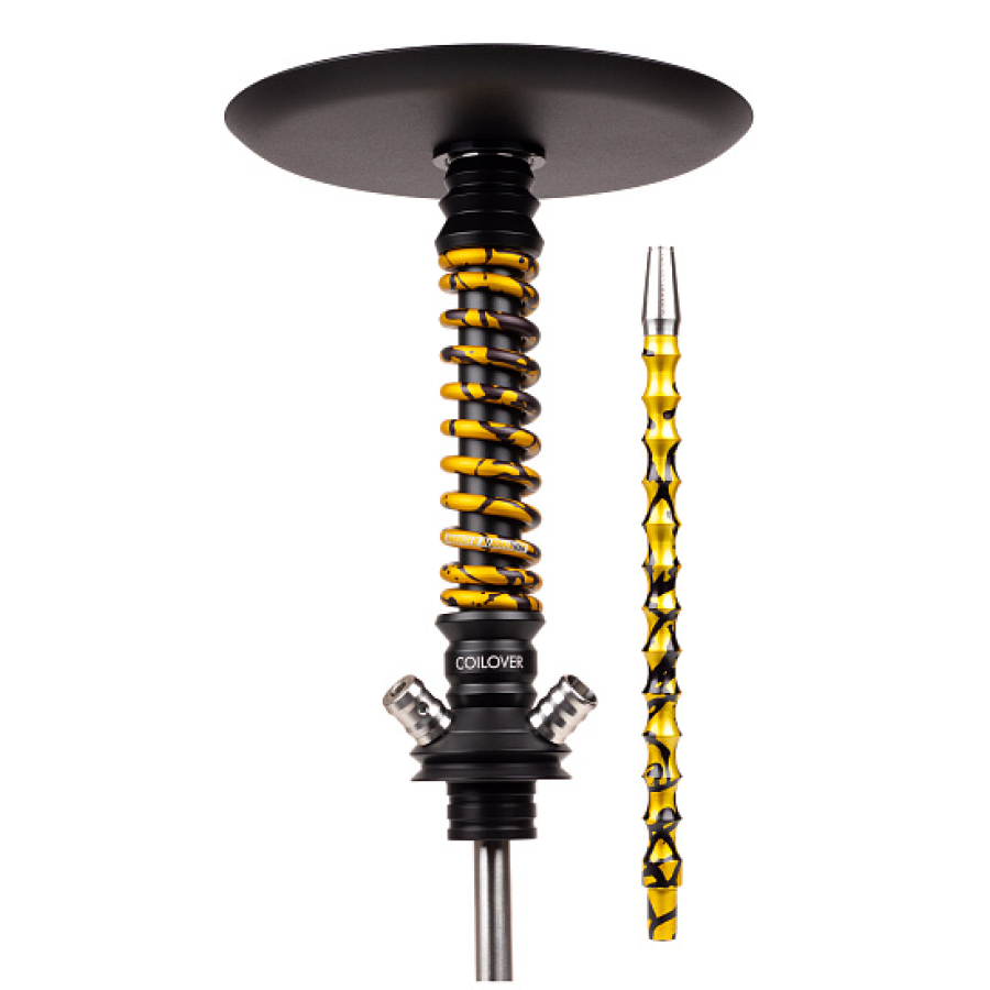 Кальян Mamay Customs Coilovers Mini Anod Черный Матовый Gold Splash