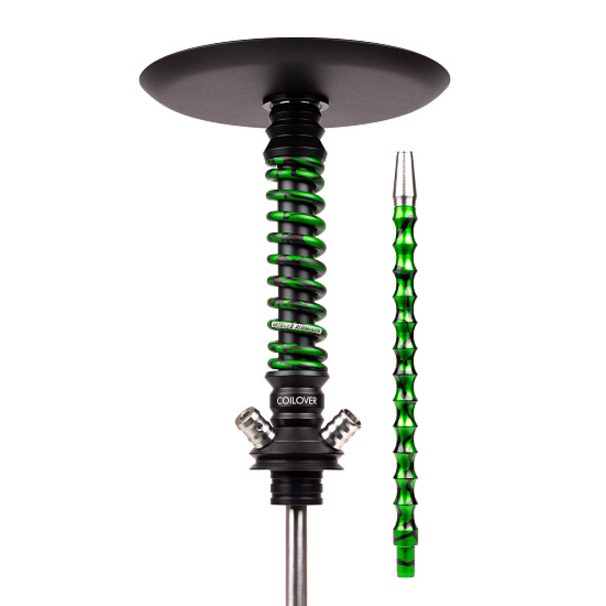 Кальян Mamay Customs Coilovers Mini Anod Черный Матовый Green Splash
